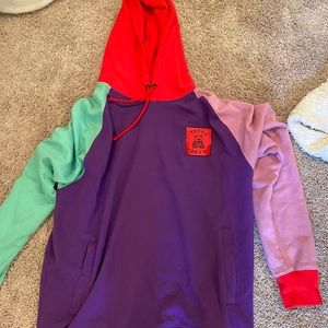 Teddy fresh color block hoodie